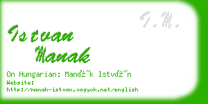 istvan manak business card